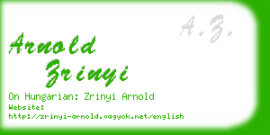 arnold zrinyi business card